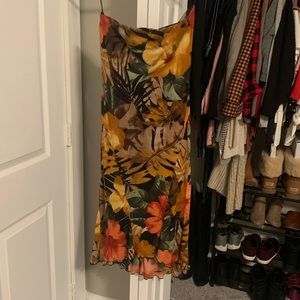 Cache Jungle print strapless dress